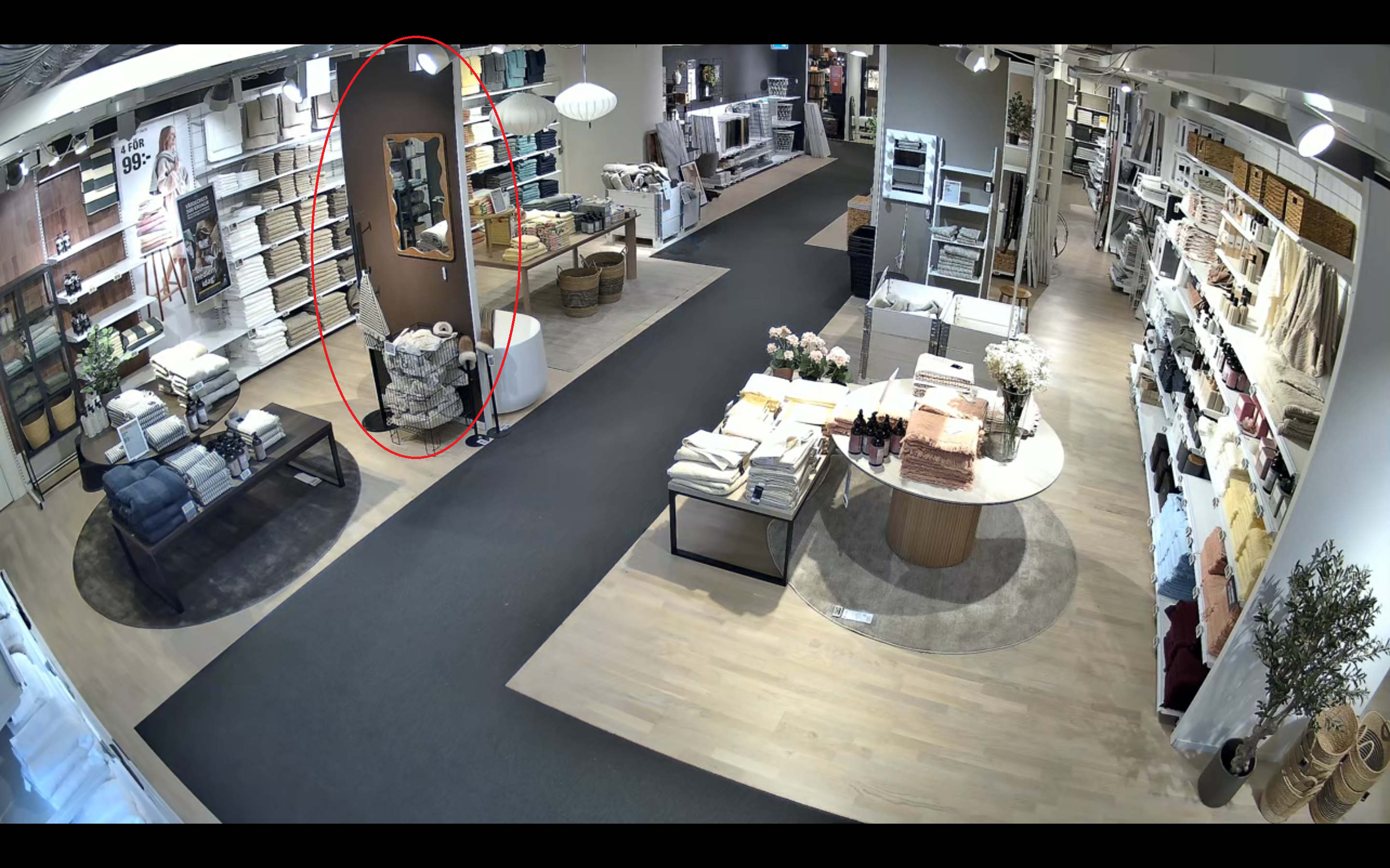 Snedvägg badrumsavdelning